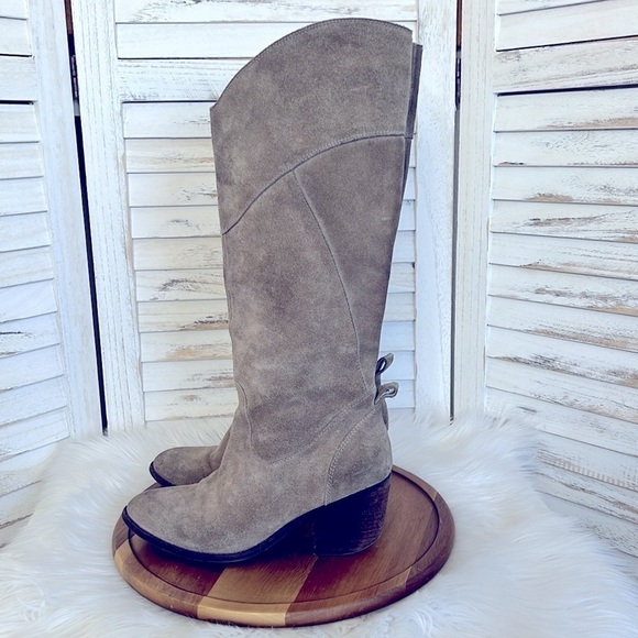 Jeffery Campell Glesson Heel Long Pointed Toe Taupe Suede Boot Revolve Size 8 - Picture 5 of 8